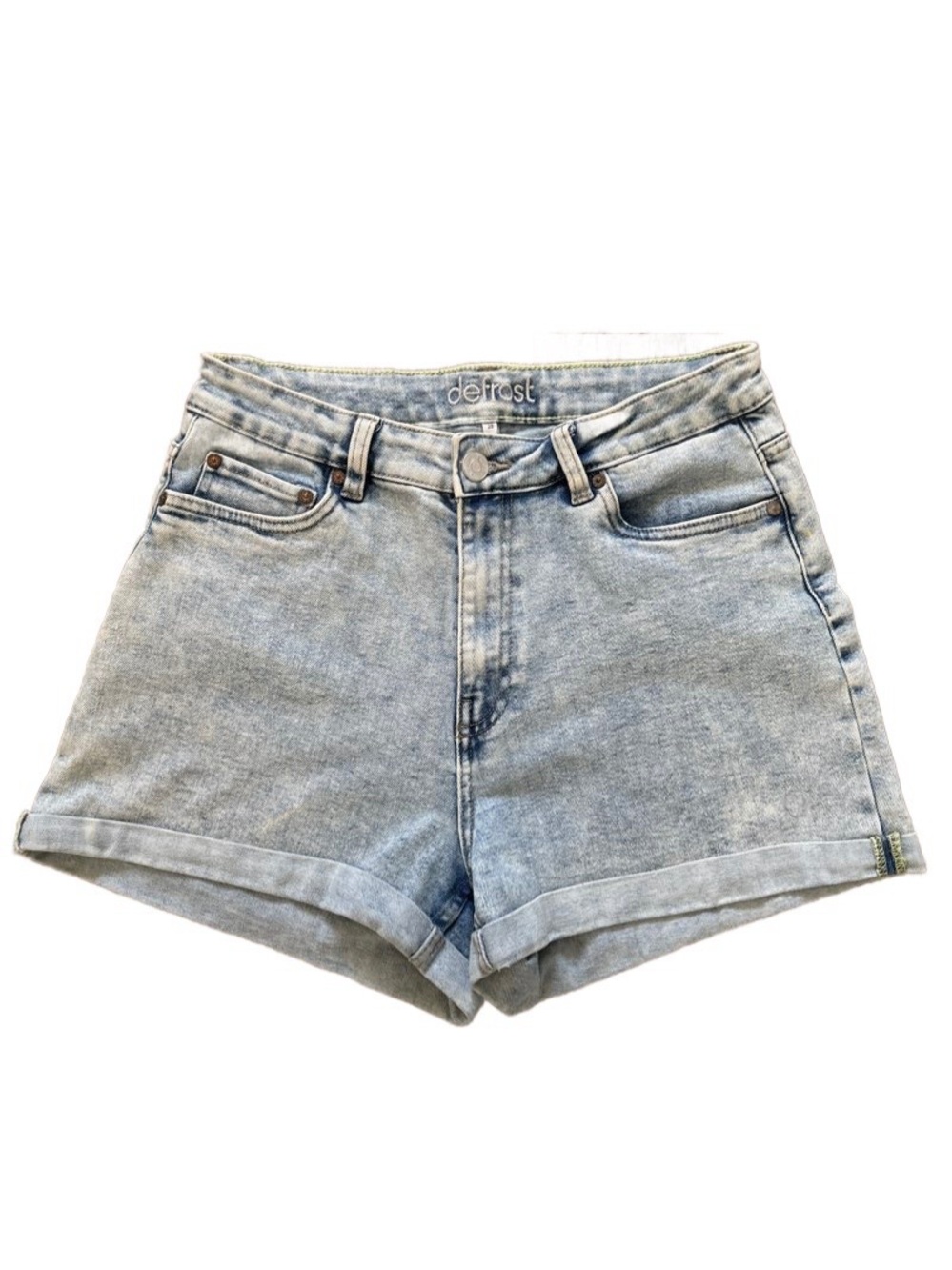 High-Rise Light Blue Denim Shorts